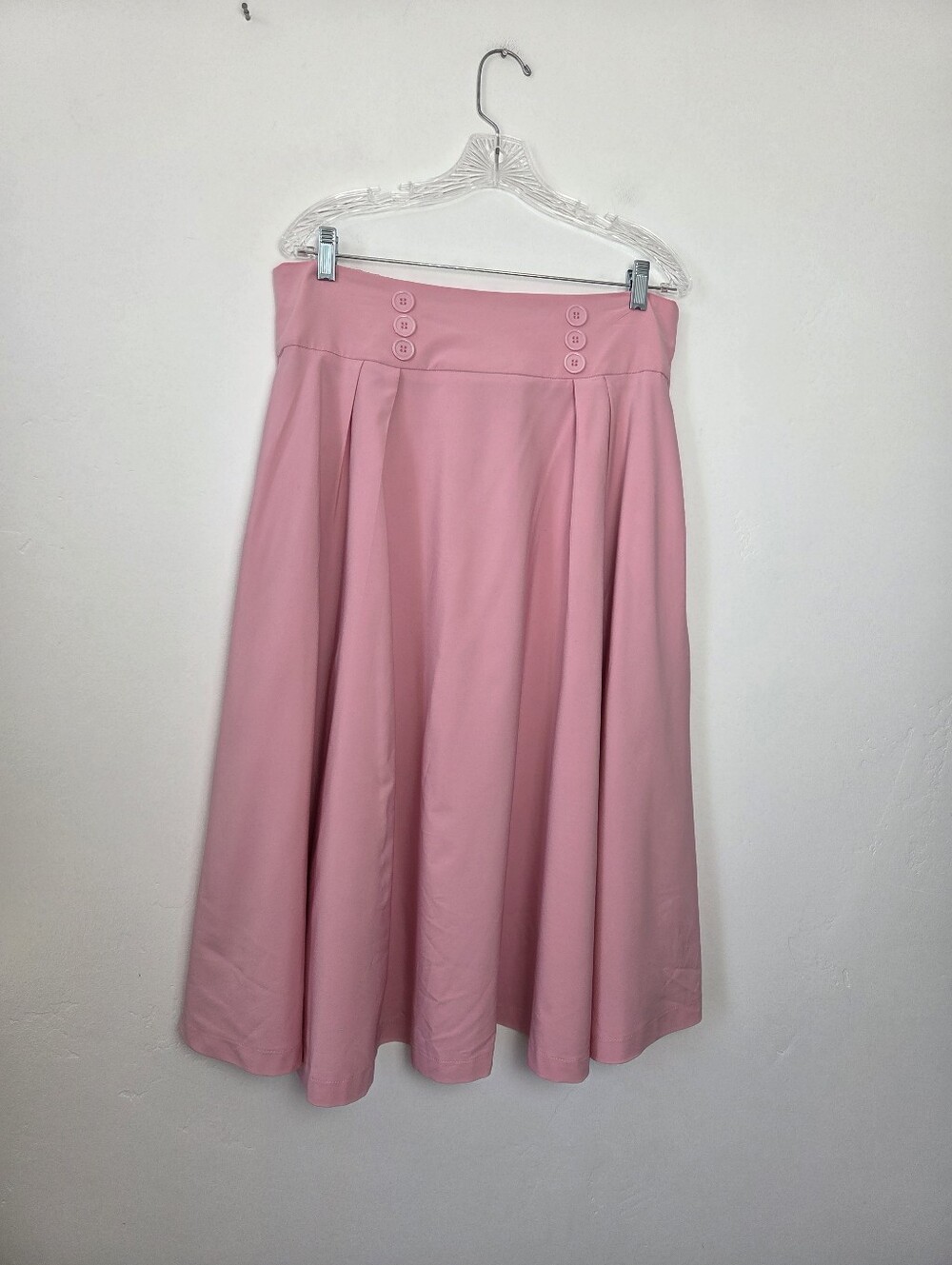 Belle Poque Pink A-Line High Waist Skirt Retro Modcloth Pin Up Rockabilly 50s XL